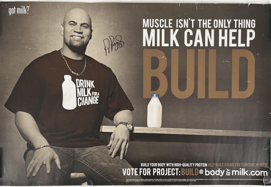 Albert Pujols “Muscle isn’t the only thing milk can help BUILD” — Project:Build poster
