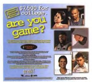 “$7,500 for college. are you game?” 2006 SAMMY call for entries