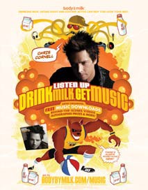 “Listen Up! Drink Milk, Get Music” posters (body by milk)