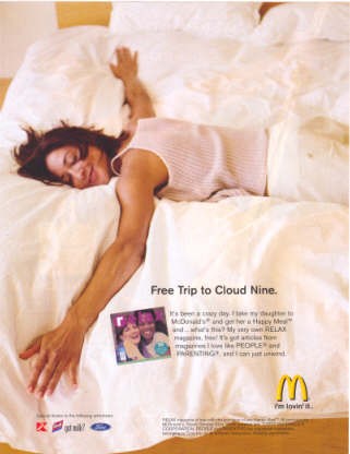 McDonald’s “Free Trip to Cloud Nine.” ad with got milk? logo
