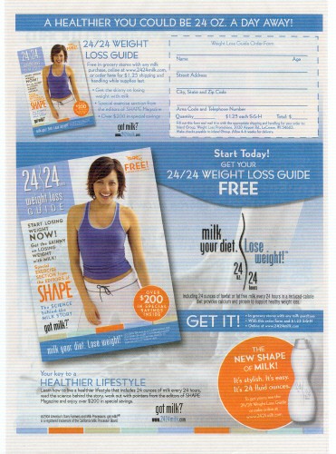 “A healthier you could be 24 oz. a day away!” 24/24 Weight Loss Guide offer