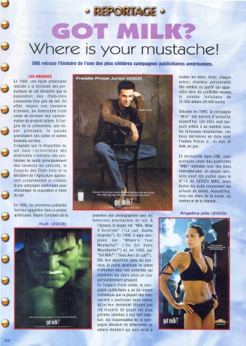 French magazine report “GOT MILK? Where is your mustache!”