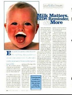 “Your baby’s health: Milk Matters, SIDS Reminder & More” magazine article
