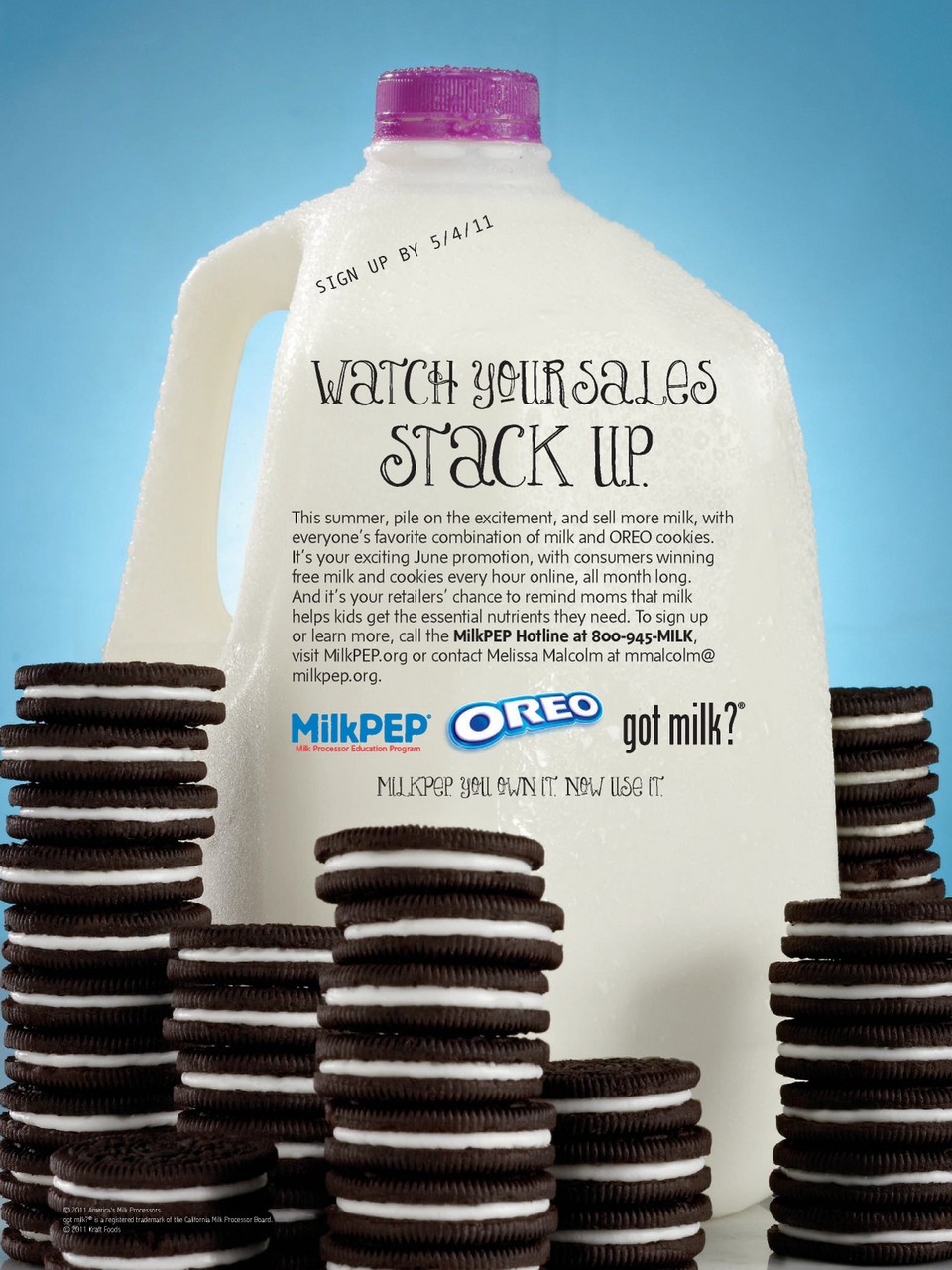 “Watch your sales stack up.” — Oreo June promotion trade ad