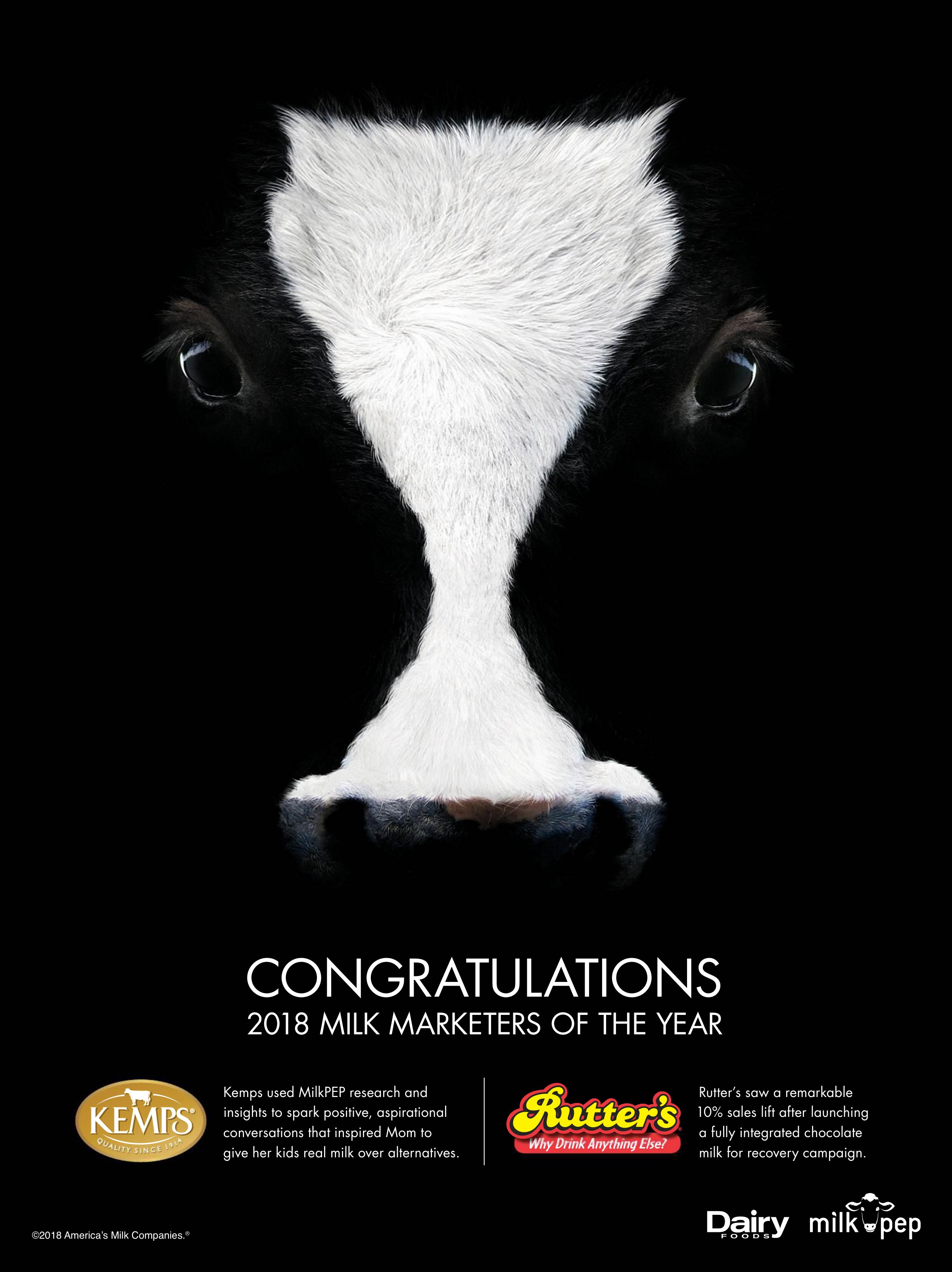 “Congratulations 2018 Milk Marketers of the Year”, October 2018