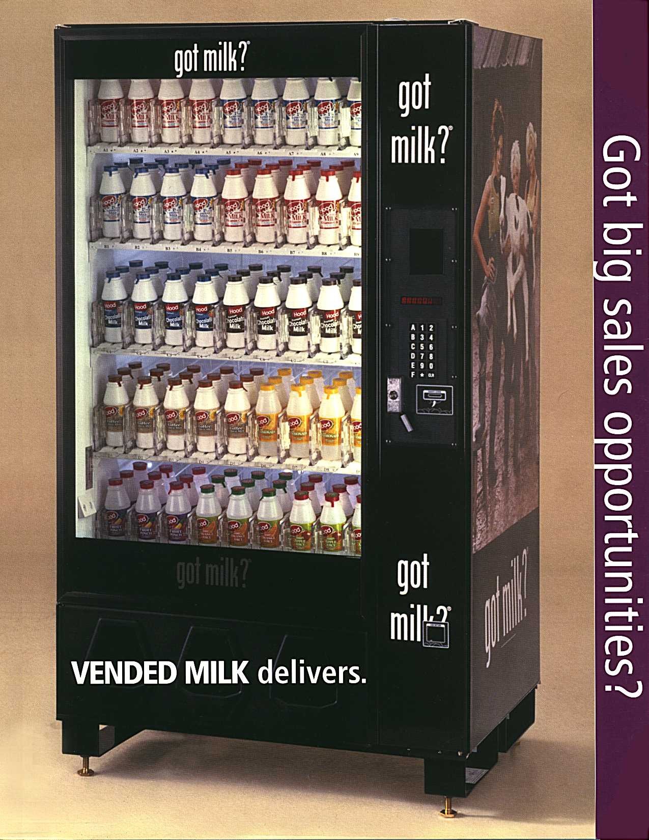 “Got big sales opportunities!” — vended milk brochure