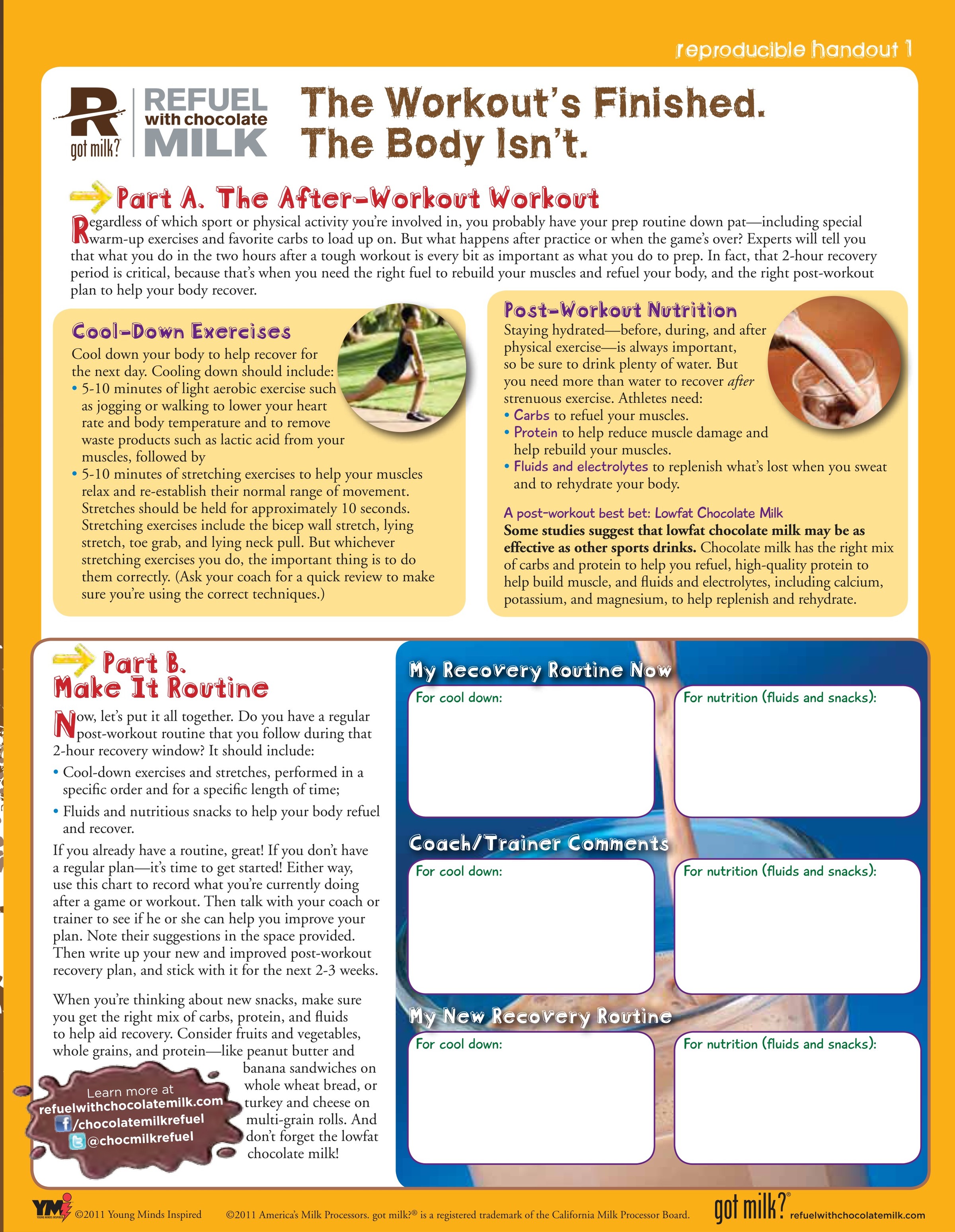 Athlete handouts