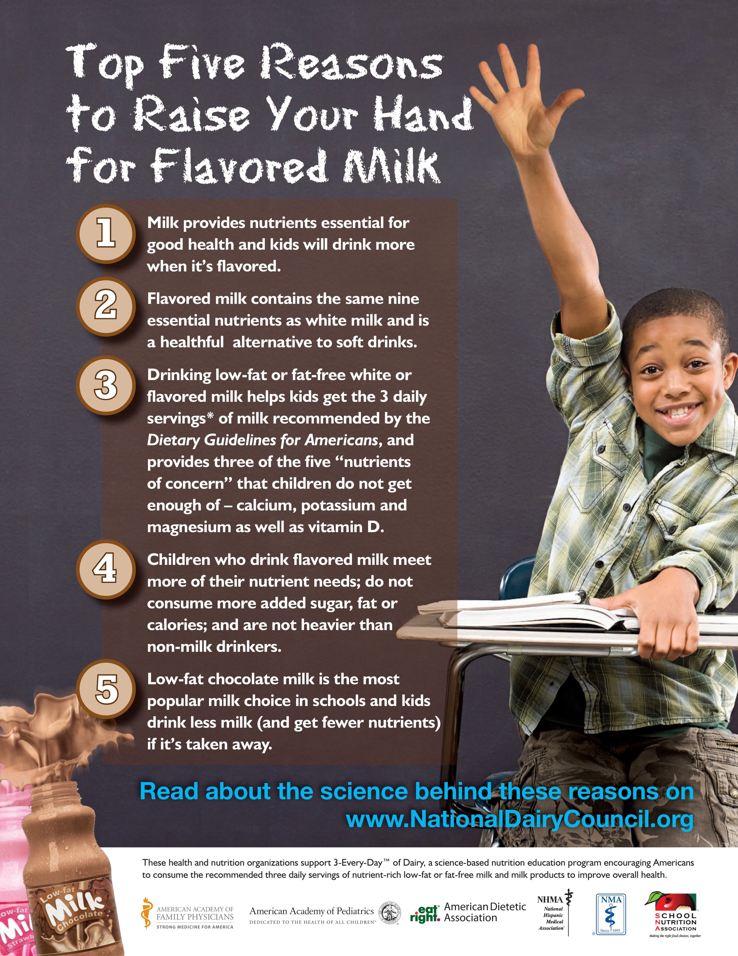 Flavored milk in schools — fact sheets and handouts, 2009–2012
