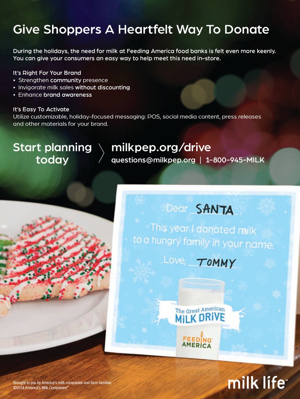 The Great American Milk Drive — “Give Shoppers a Heartfelt Way to Donate” trade ad