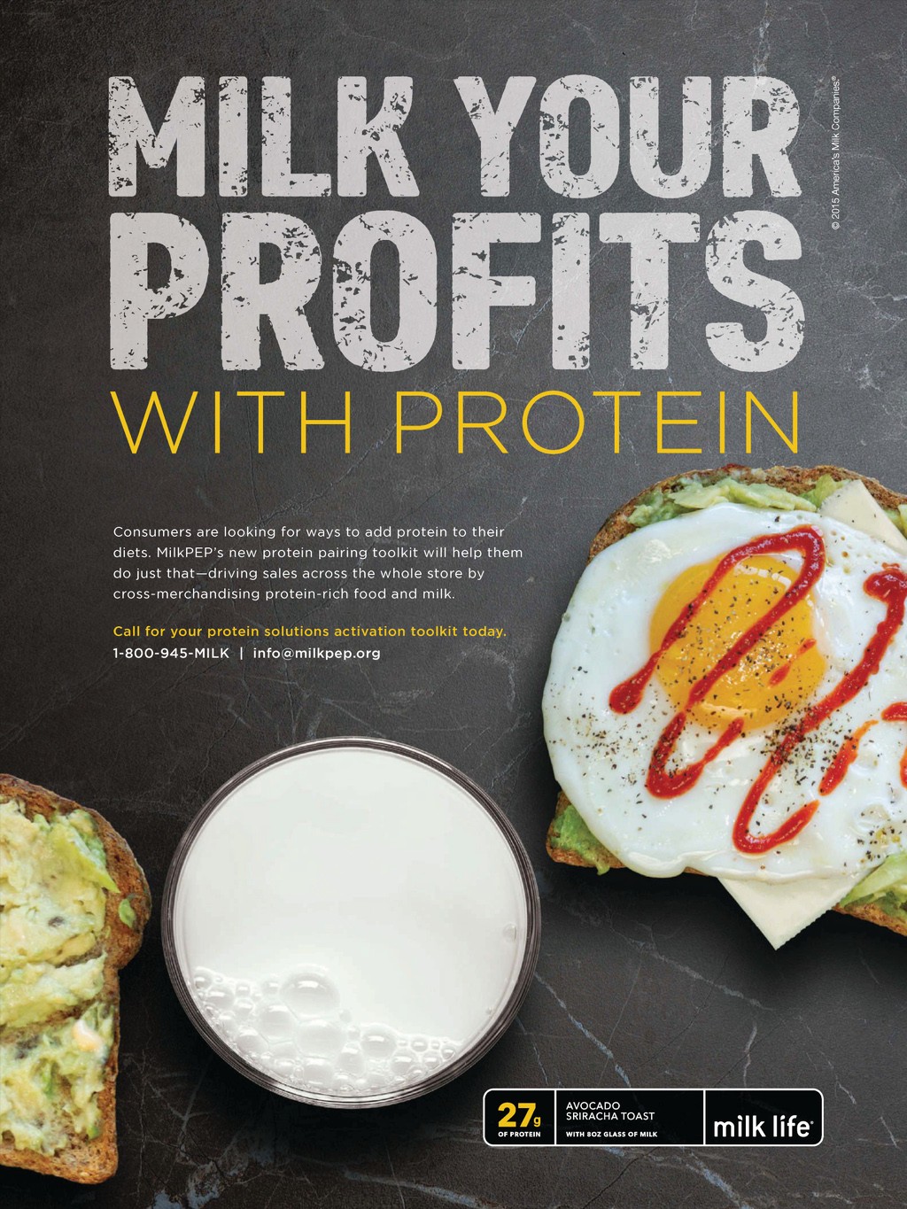 “Milk Your Profits with Protein” — trade ad