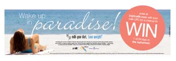 Wake Up in Paradise Sweepstakes Cling