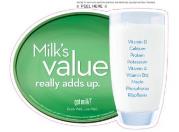 Milk's Value: Summer Cling-Value (“Milk's value really adds up.”)