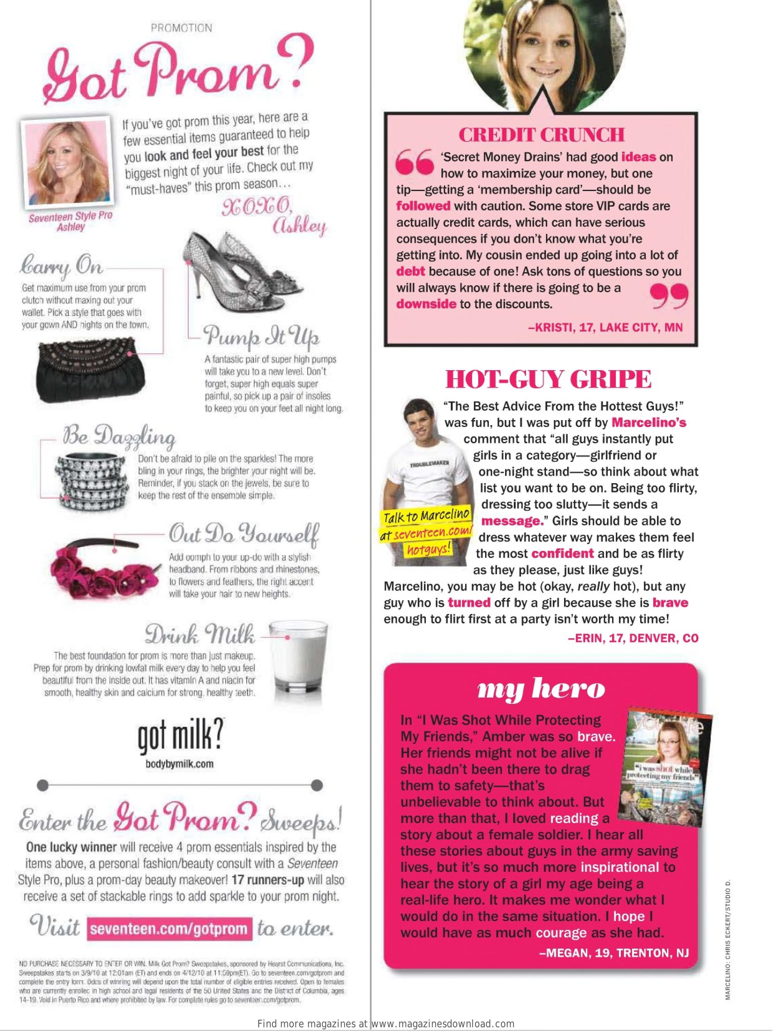 The whole page — Seventeen, April 2010