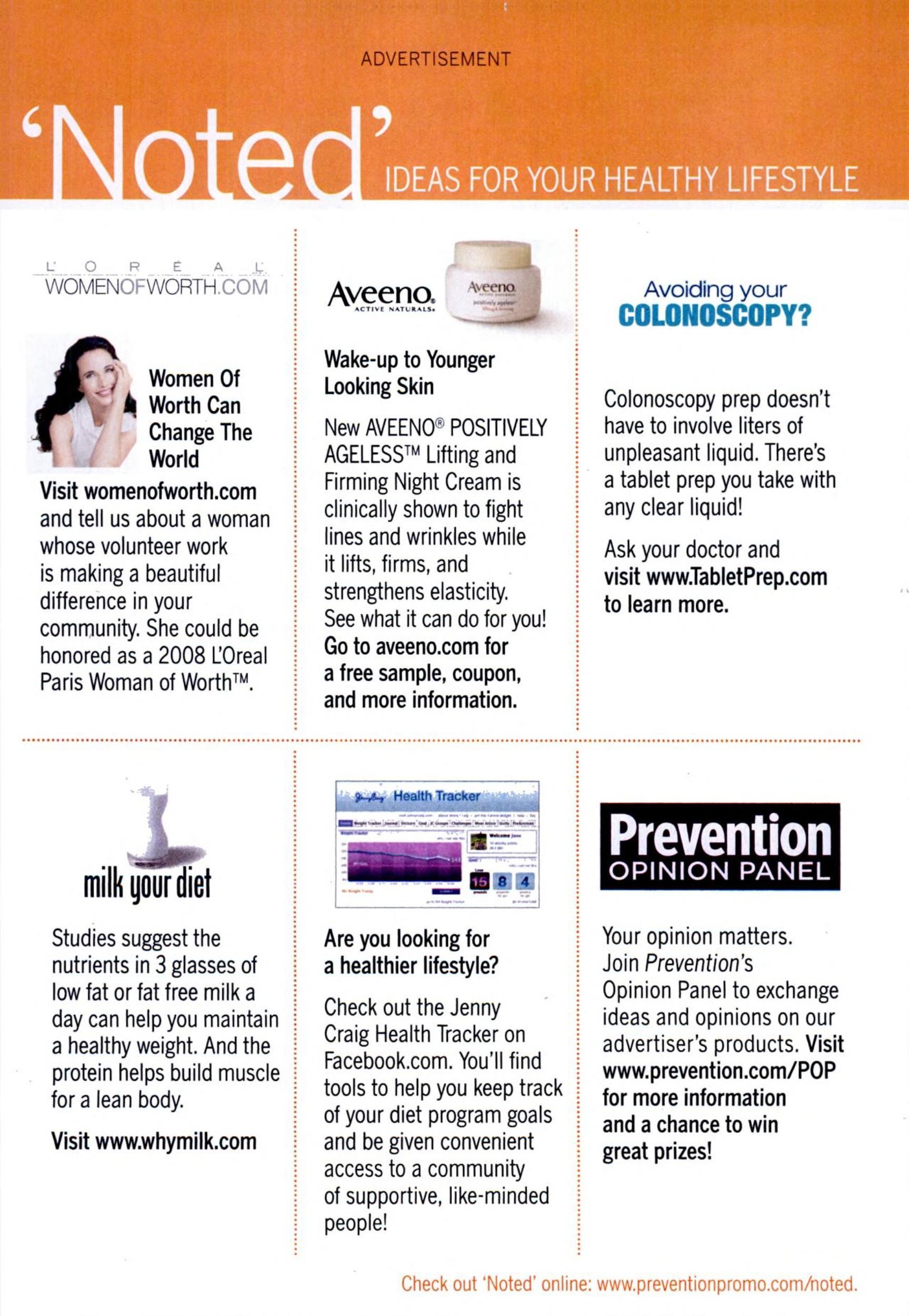 “Milk your diet” — blocks on magazine promotions pages (2008)