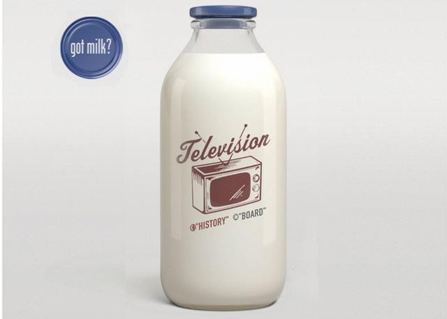 The “Television” bottle with the got milk? cap