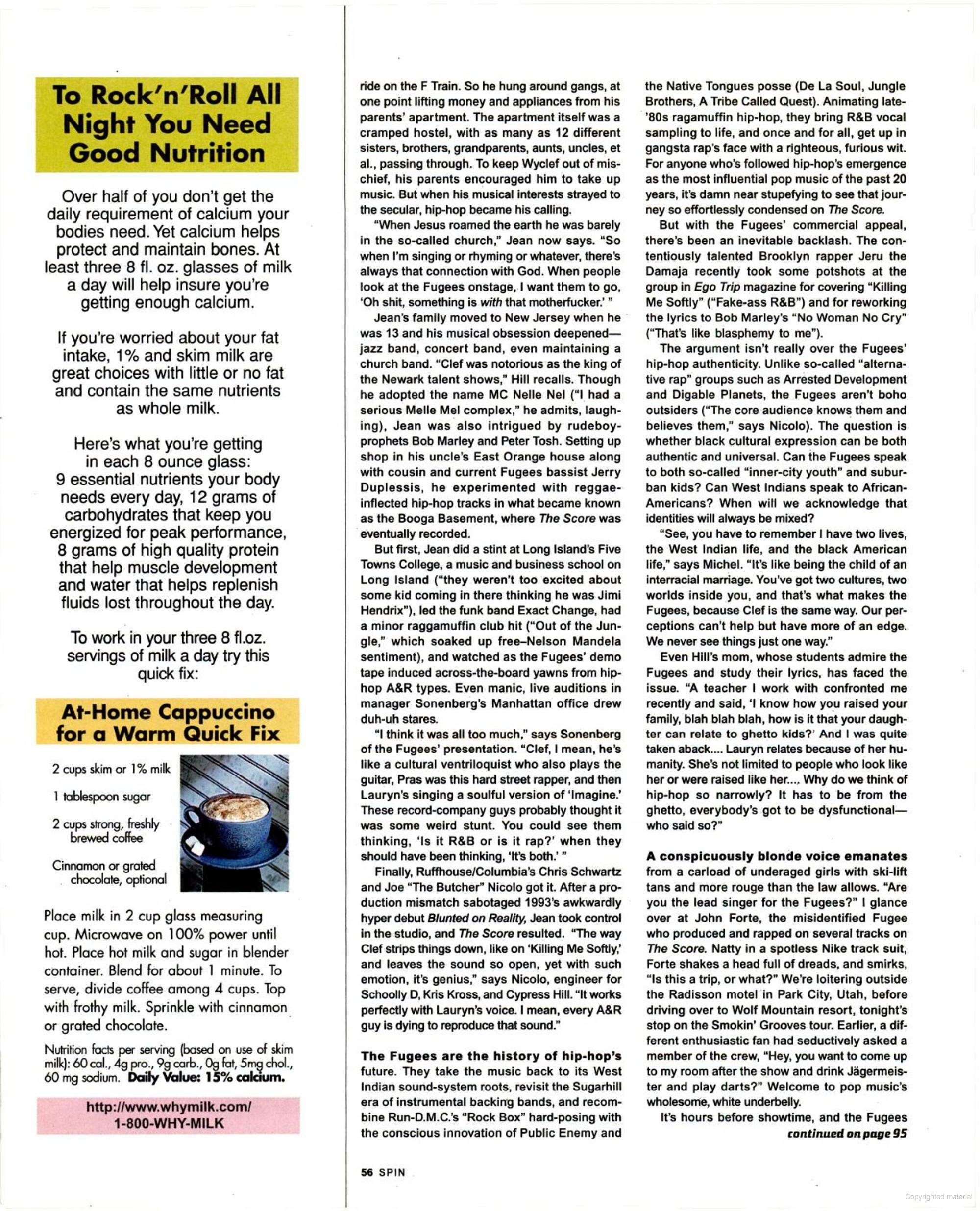 The whole page, p. 56, with the ad in the left column