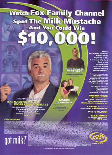 Fox Family Milk Mustache Contest - John O'Hurley