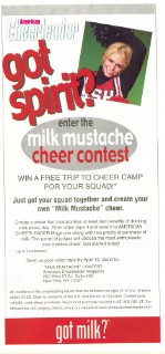 Got Spirit? Milk Mustache Cheer Contest - half page