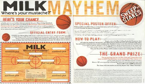 Milk Mayhem College Basketball Sweepstakes - two-piece oversized