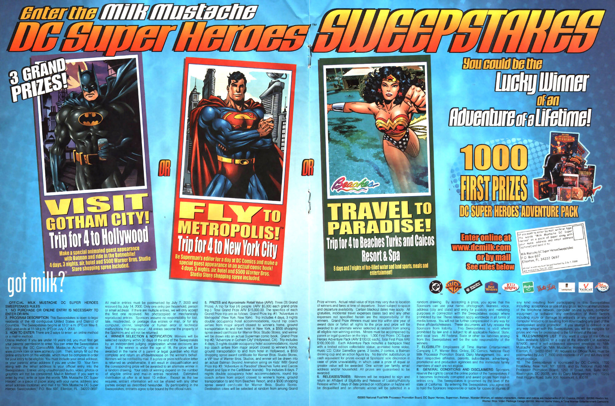 Milk Mustache DC Super Heroes Sweepstakes - two-piece