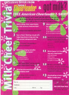 Milk Cheer Trivia
