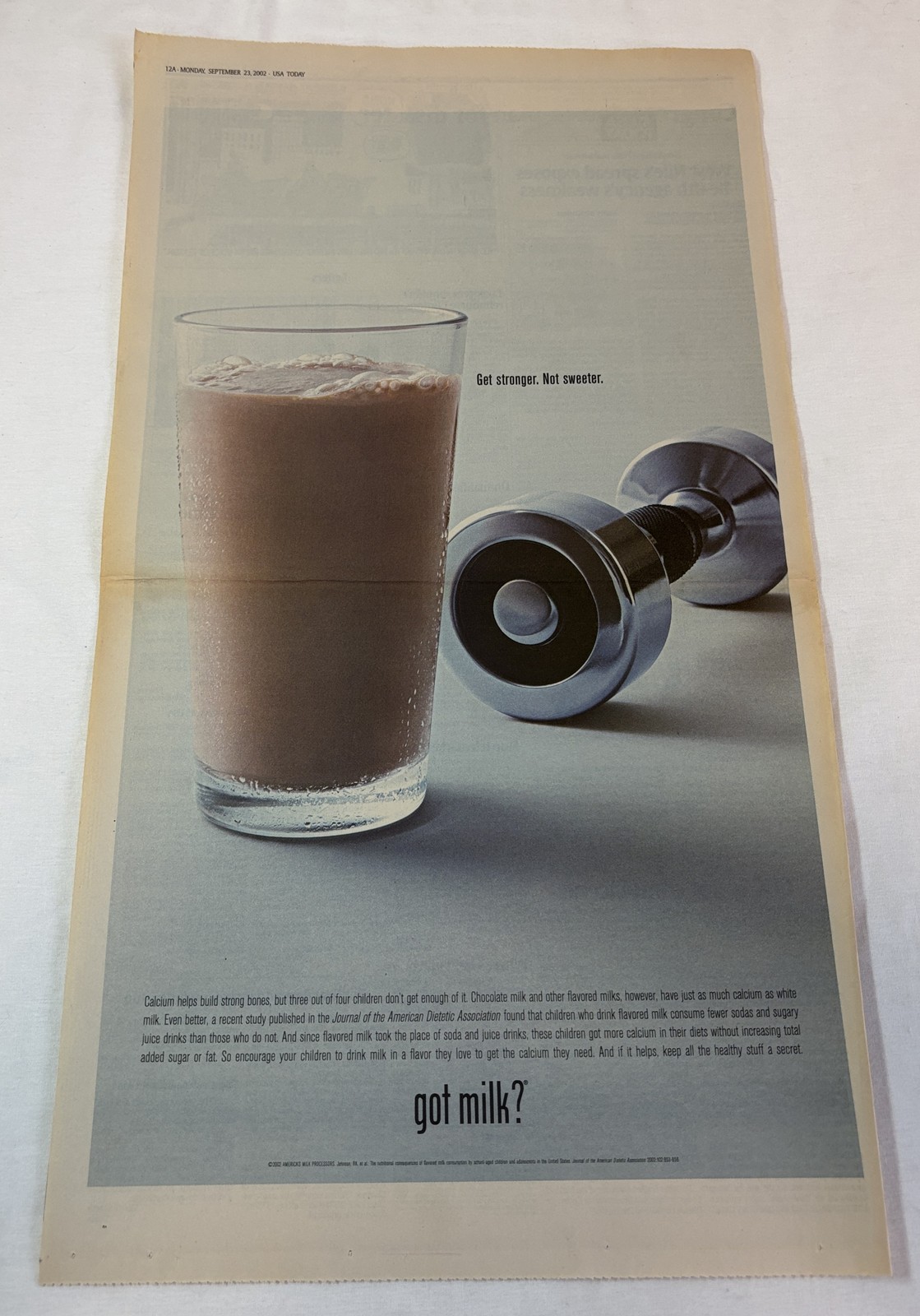 Get Stronger. Not Sweeter. - newspaper
