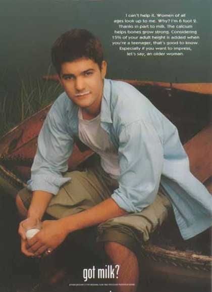 Joshua Jackson — got milk? milk-mustache poster (WB)
