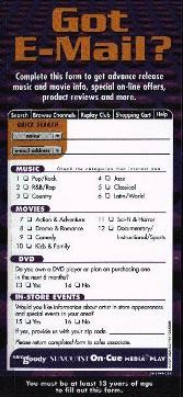 Got E-Mail? — Sam Goody / Suncoast / On Cue / Media Play