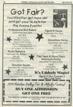 Got Fair? — 1999 Antelope Valley Fair & Alfalfa Festival
