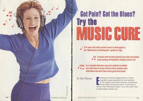 Got Pain? Got the Blues? Try the MUSIC CURE — Prevention, by Sari Harrar