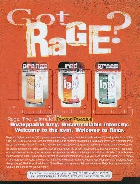 Got Rage? — Universal Nutrition, Rage "Ultimate Power Powder" drink mix
