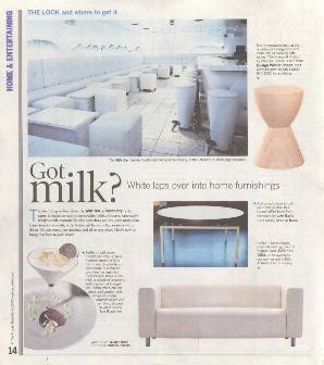 “Got milk? White laps over into home furnishings”