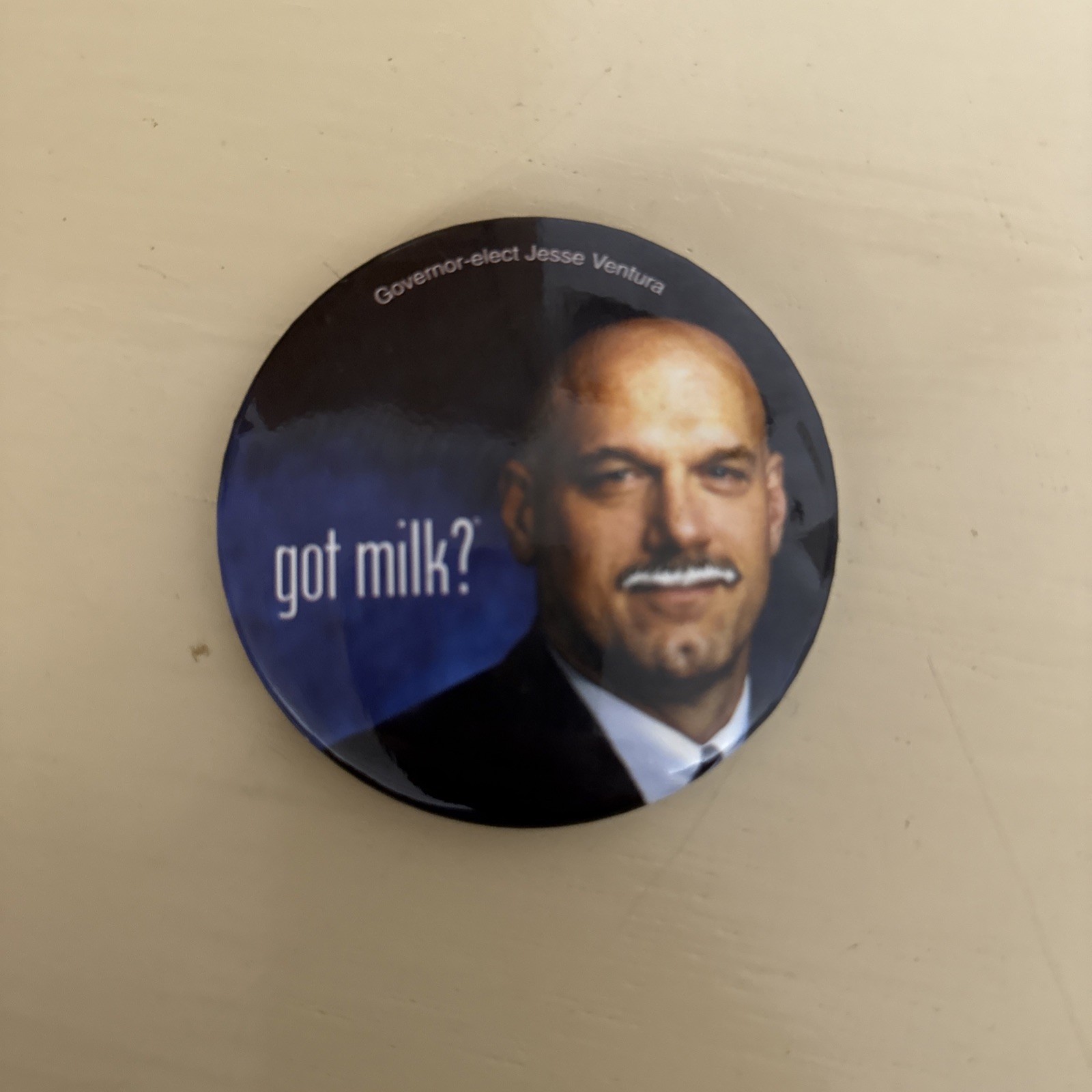 1998 Governor-Elect Jesse Ventura 'Got Milk' Pin Button