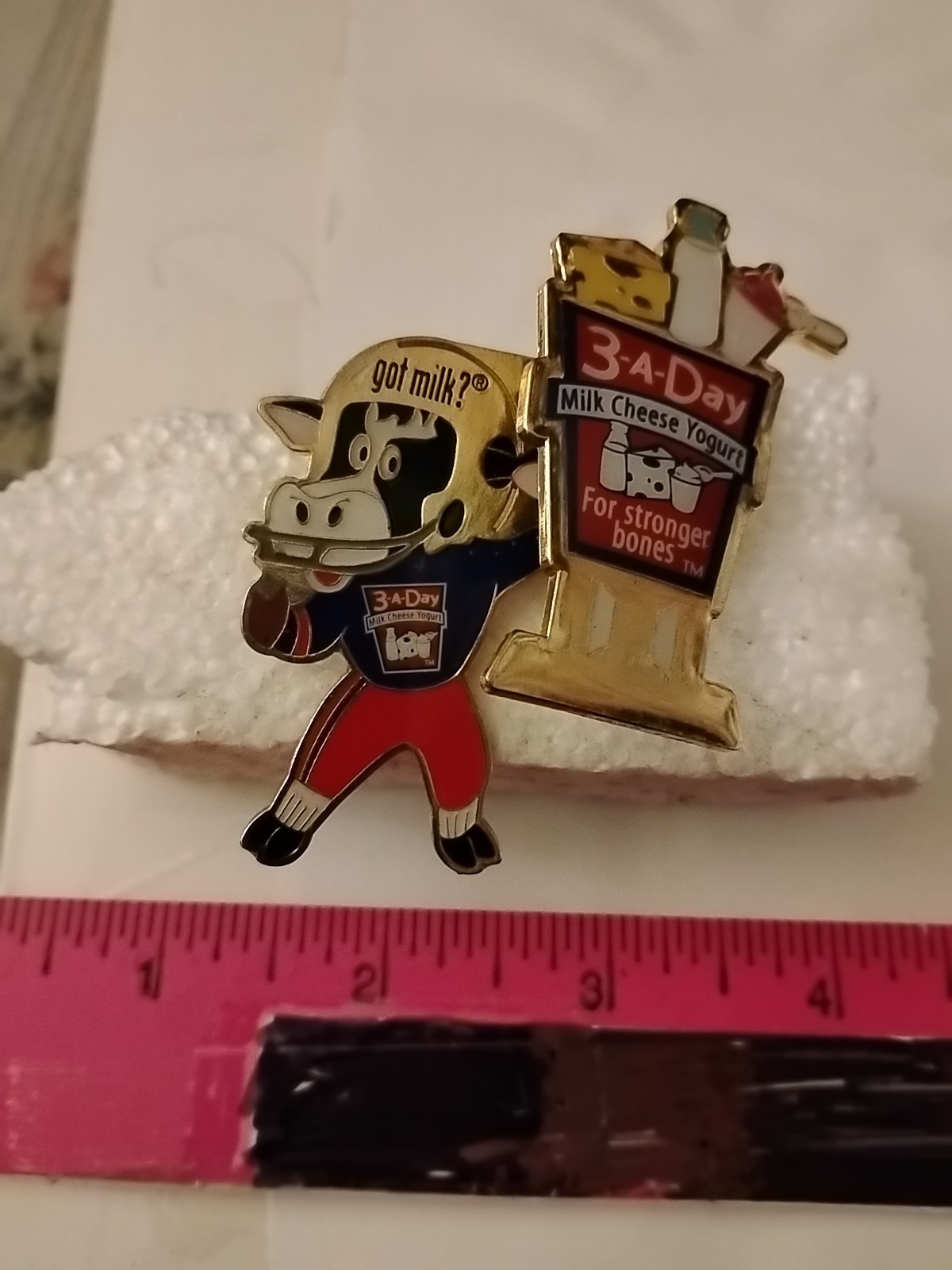 got milk? 3-A-Day Football Cow Pin