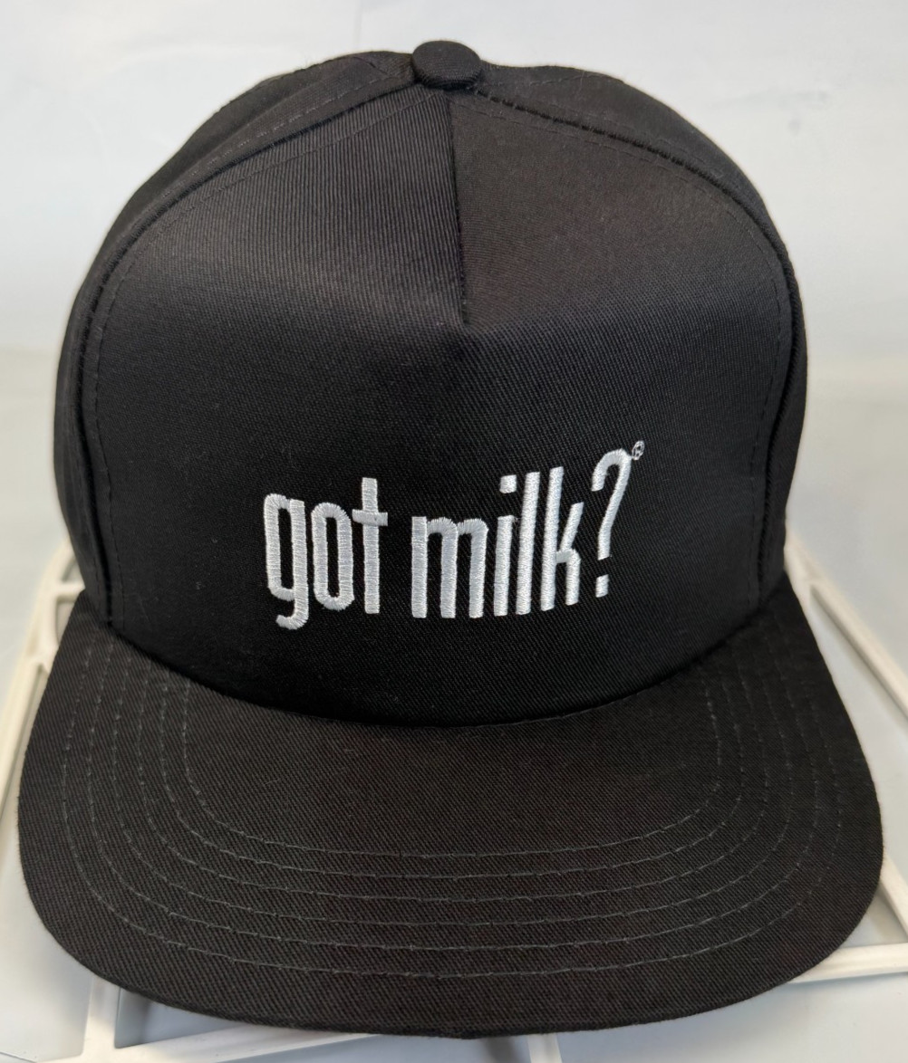 Vintage 90s got milk? Black Snapback Hat
