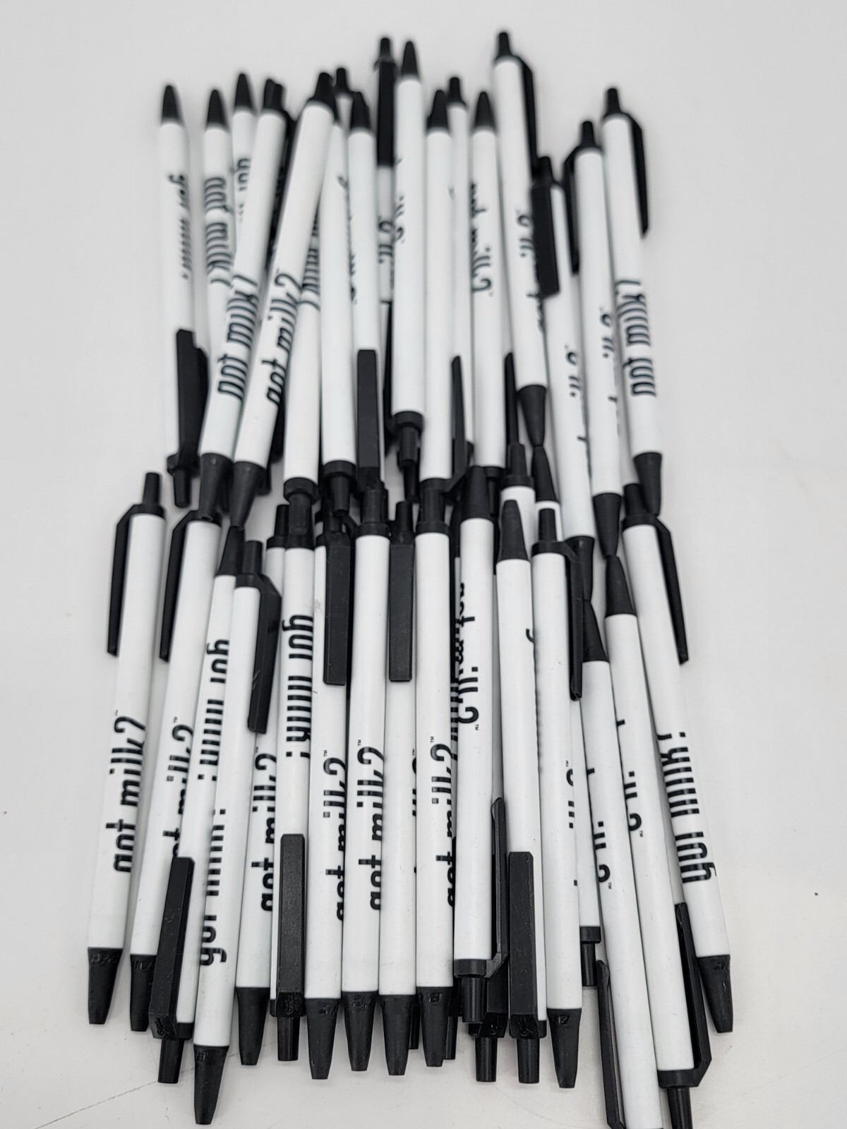 got milk? Promotional Click Pen (white/black)