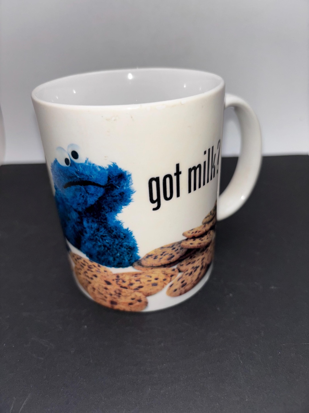 got milk? Cookie Monster Plush-Figure Mug (Applause, 1997)