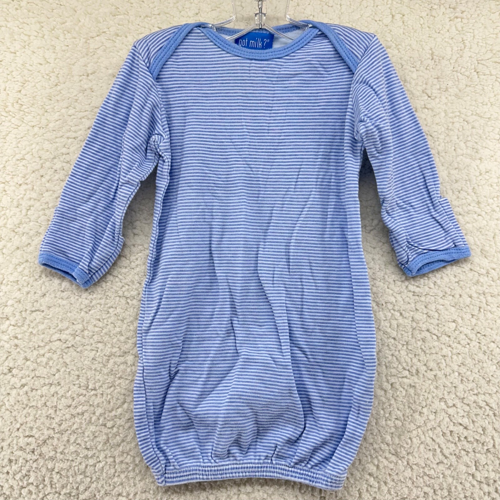 got milk? Infant Sleeper Gown (blue stripe)