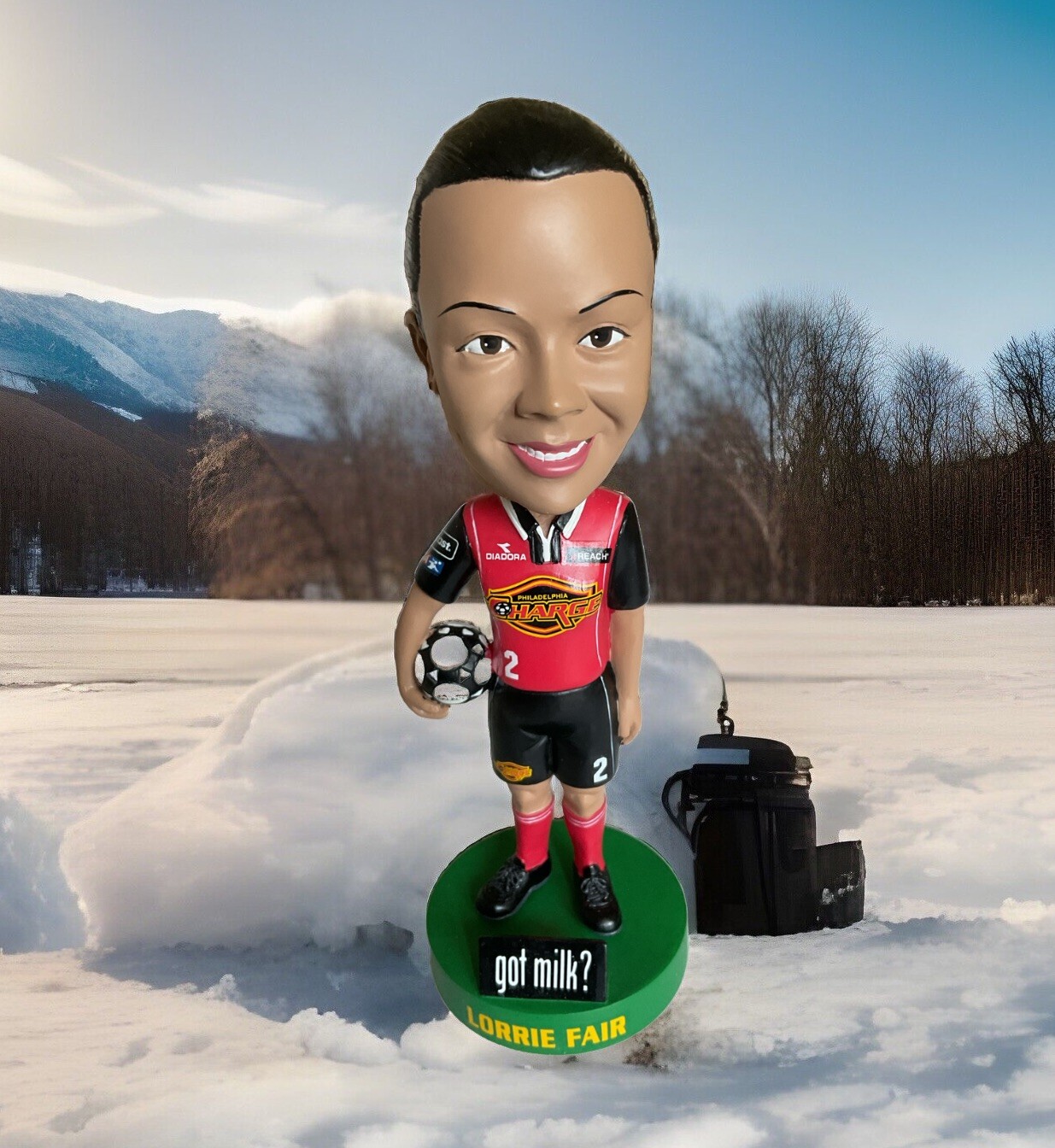 Lorrie Fair (Philadelphia Charge, WUSA) got milk? Soccer Bobblehead