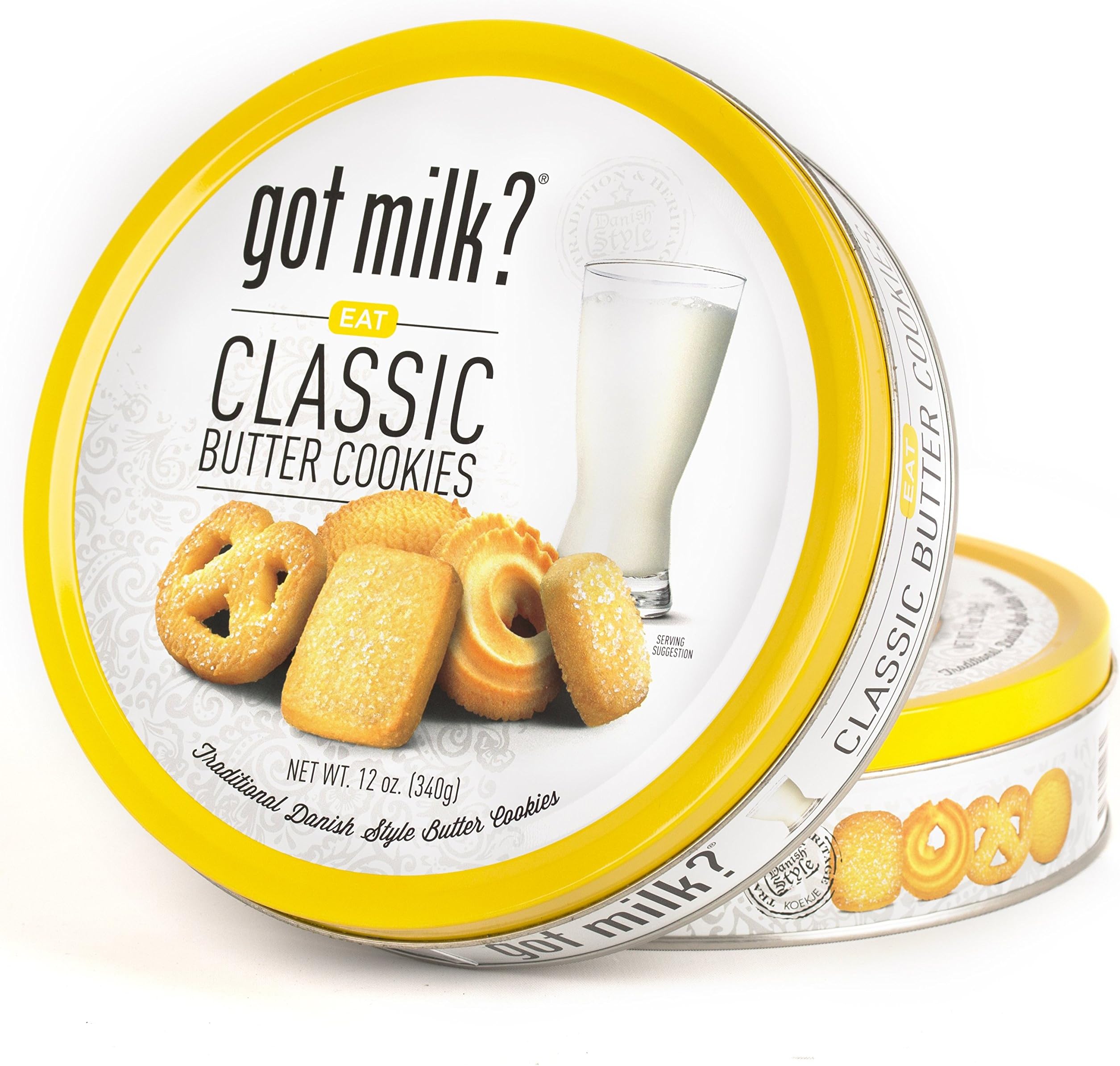 got milk? Classic Butter Cookies Danish-Style Tin (12 oz, yellow)