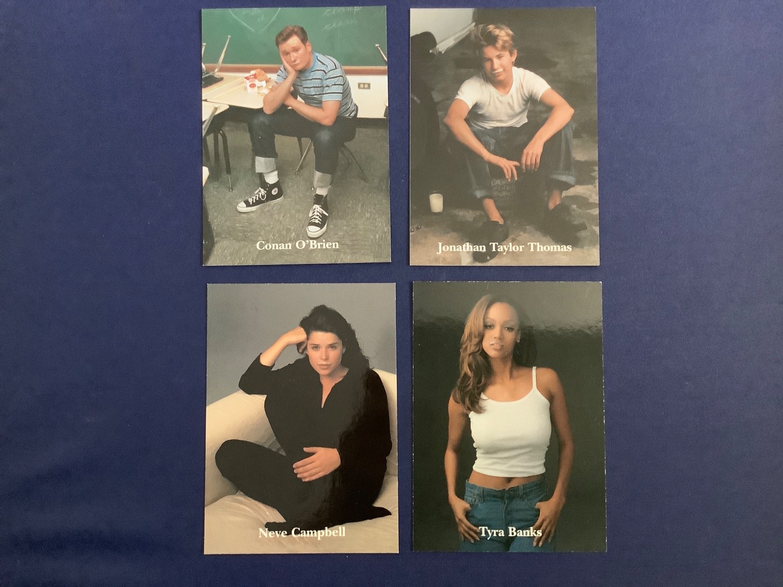 got milk? 'Club Milk' Celebrity Collector Cards (Conan O'Brien, Tyra Banks, Neve Campbell, JT Thomas)