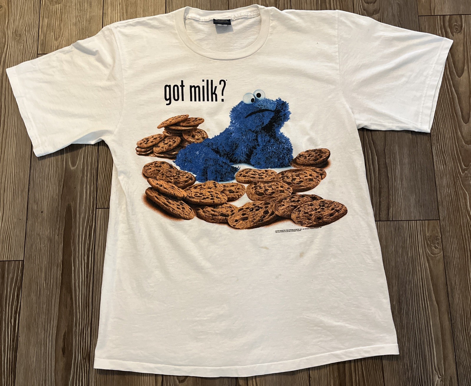 got milk? Cookie Monster T-Shirt (Sesame Street, Changes)