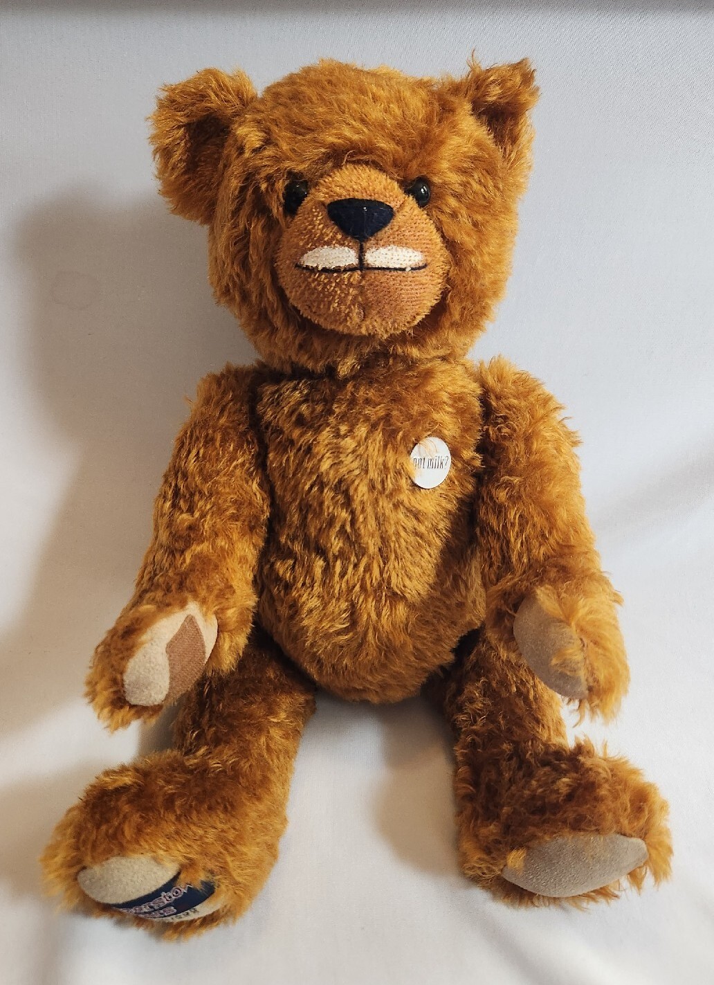 Cooperstown Bears got milk? BROWN Mohair Teddy Bear (LE 888)
