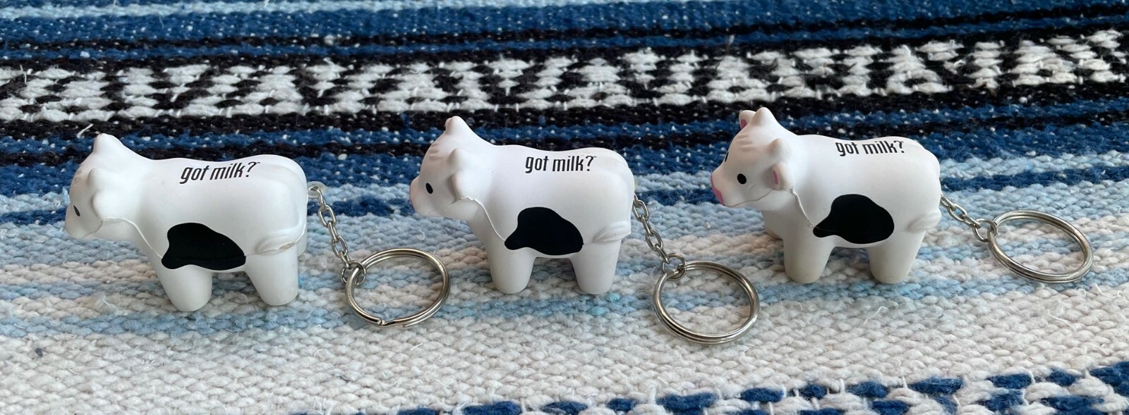 got milk Cow Stress/Squish Keychains (lot of 3)