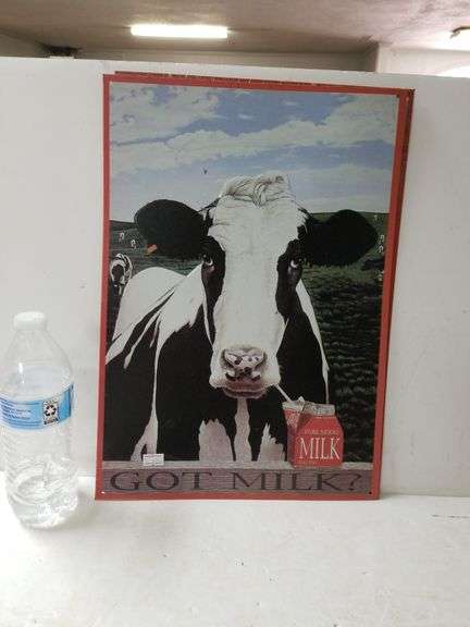 GOT MILK? Cow Metal Tin Sign (16.5x12)