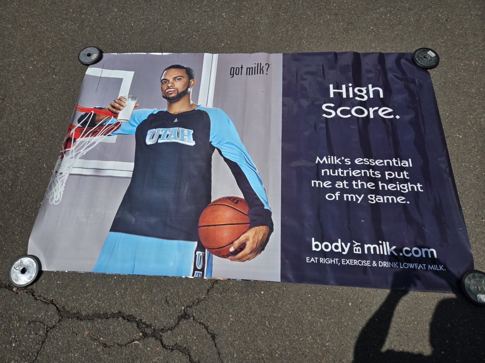 got milk? Deron Williams 'High Score' Vinyl Banner (6ft x 4ft, Jazz)