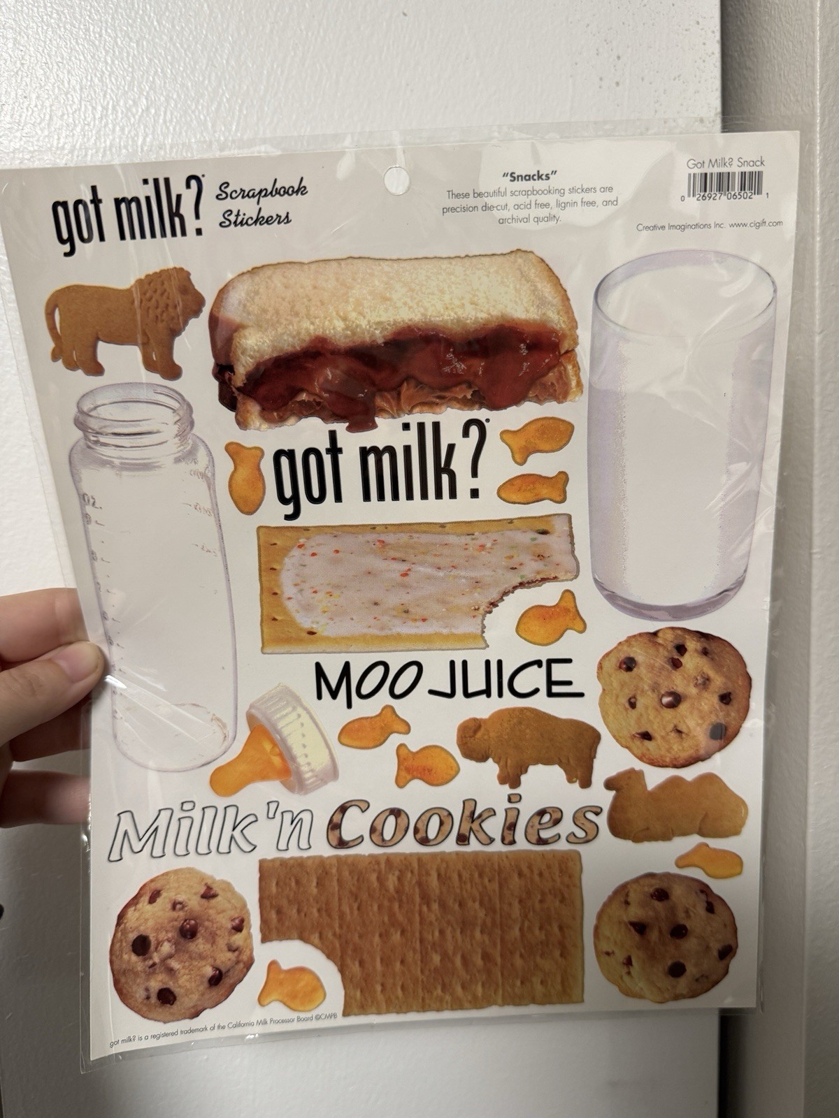 got milk? "Snacks" Scrapbook Sticker Sheet (Creative Imaginations)
