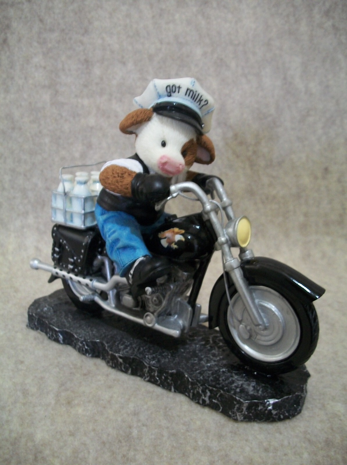 Mary's Moo Moos got milk? Motorcycle Milk-Delivery Cow Figurine
