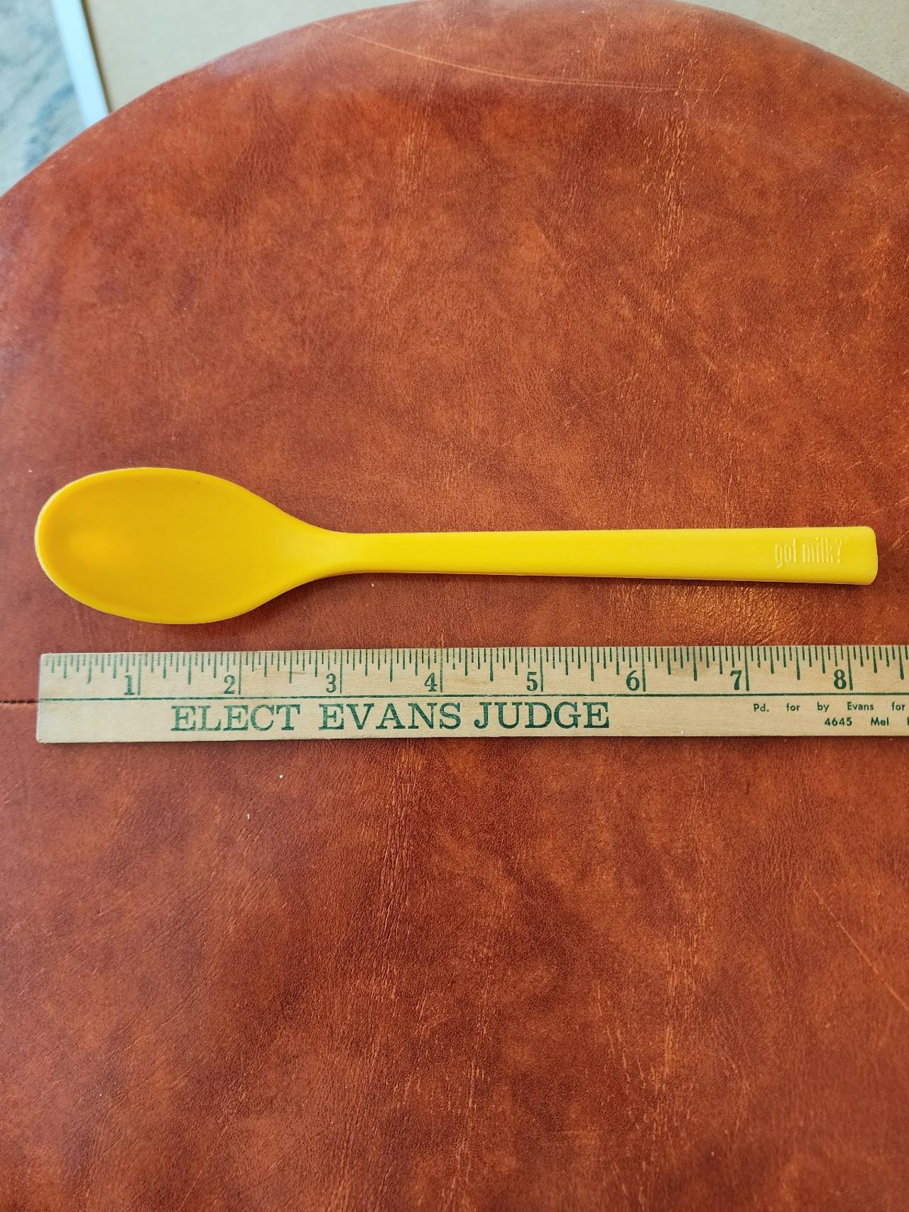 got milk? Yellow Plastic Drinking Spoon