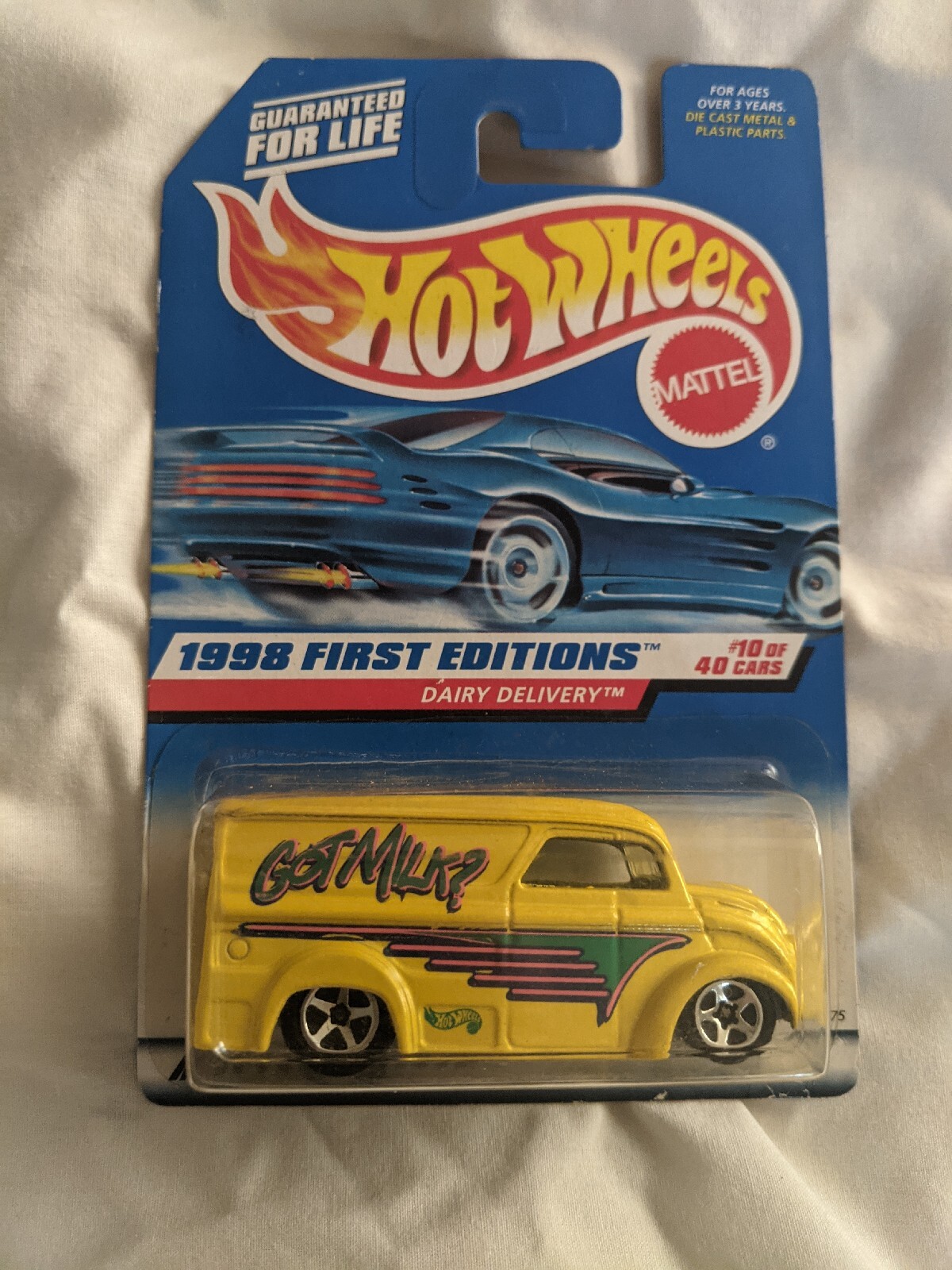 Hot Wheels got milk? Dairy Delivery YELLOW (1998 First Editions variant)